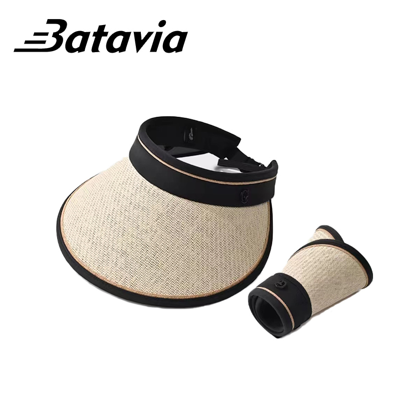 Batavia Topi gadis musim panas besar -besaran topi topi tabir surya outdoor anti -ultraviolet cover wajah naungan pasir pantai topi surya T1-T5