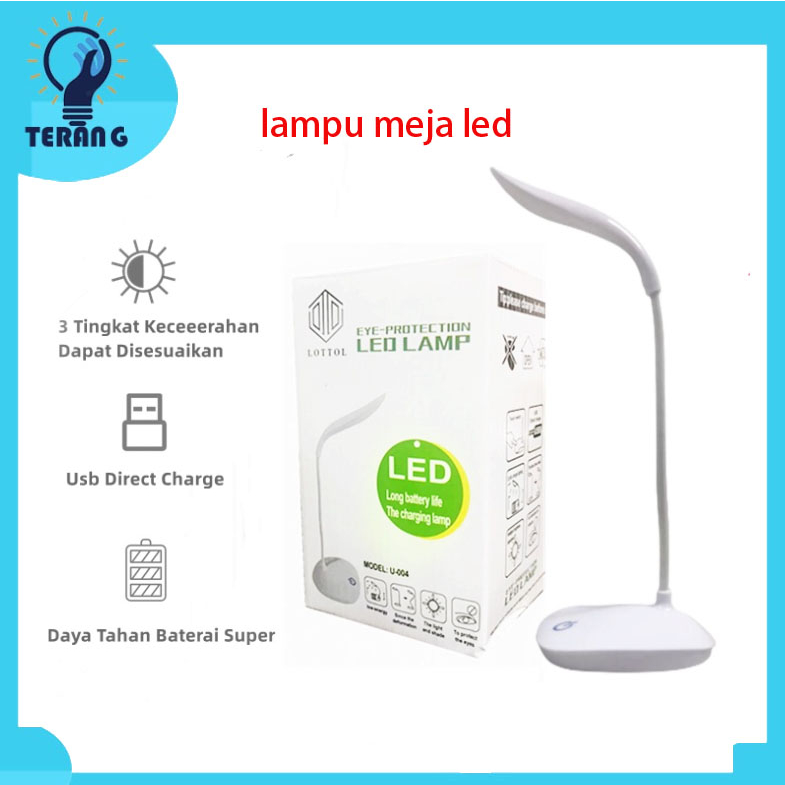 Lampu LED Meja Belajar USB Lampu Baca Desk Lamp Listrik