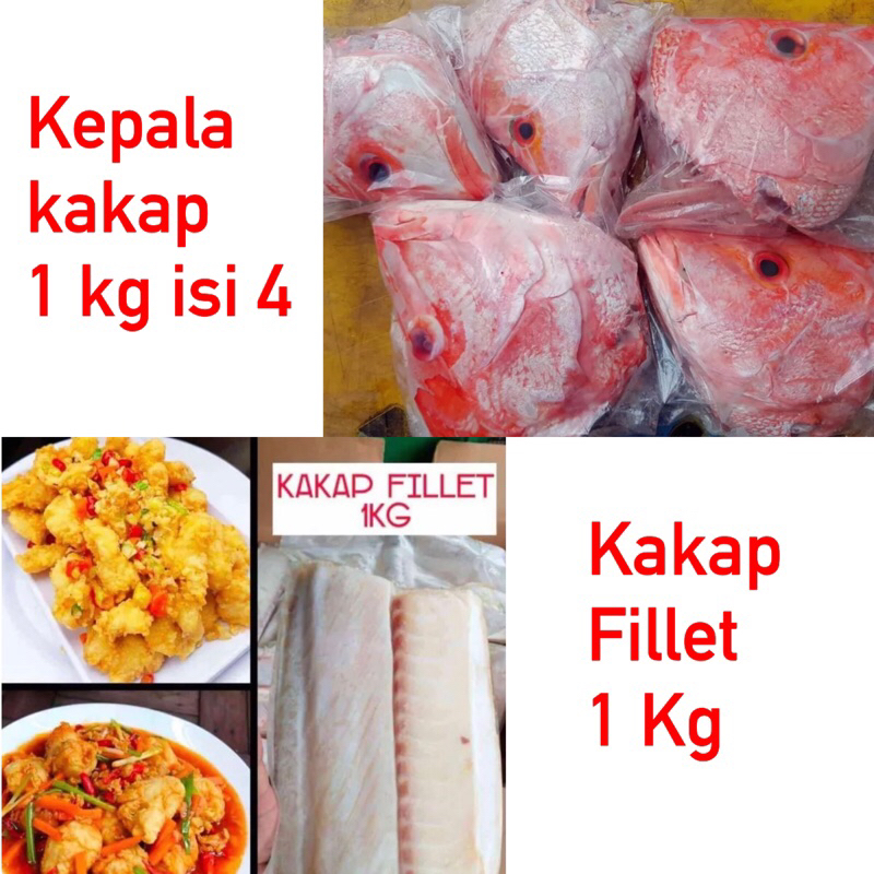 

IKAN KAKAP FILLET 1 KG / KEPALA KAKAP MERAH 1 KG / IKAN KAKAP