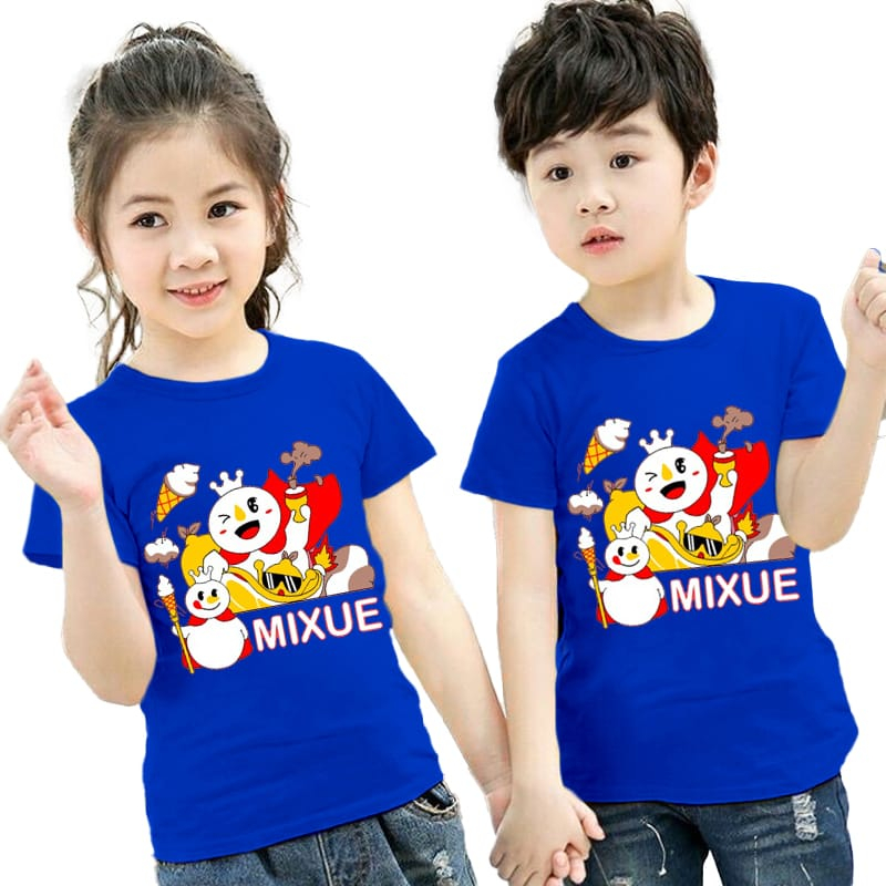 pakaian kaos anak MIXUE baru UNISEX