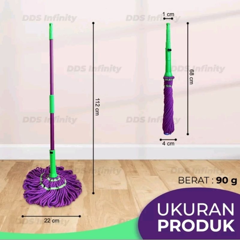 Twist Mop Alat pel lantai serbaguna otomatis praktis twist mop magic pembersih lantai