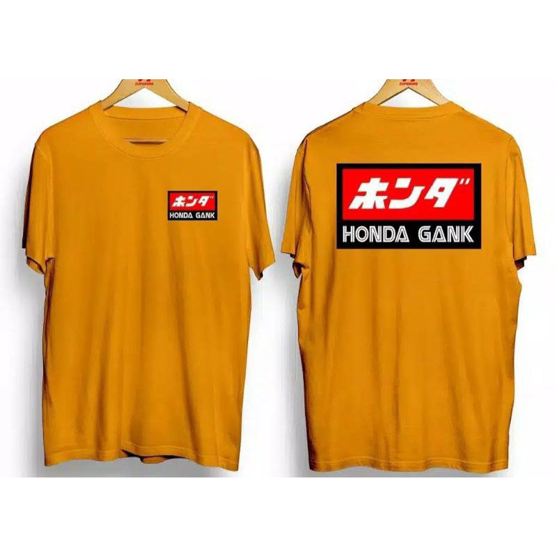 KAOS PRIA WANITA/KAOS KEREN/KAOS MURAH/-HONDA GANK KUNING