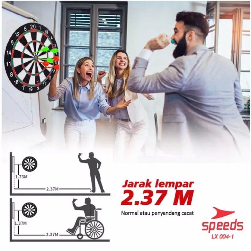 SPEEDS Dartboard Papan Panah Permainan Lempar Panah Panahan Dinding 004-2