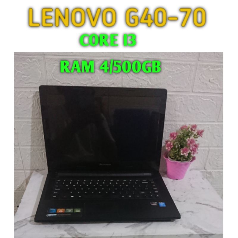 LAPTOP MURAH | LENOVO G40-70 | GAMING DAN DESAIN | RAM 4/500Gb | CORE I3 | LAYAR 14 | WINDOWS 10 | SUPER SLIM | NO MINUS SIAP PAKAI