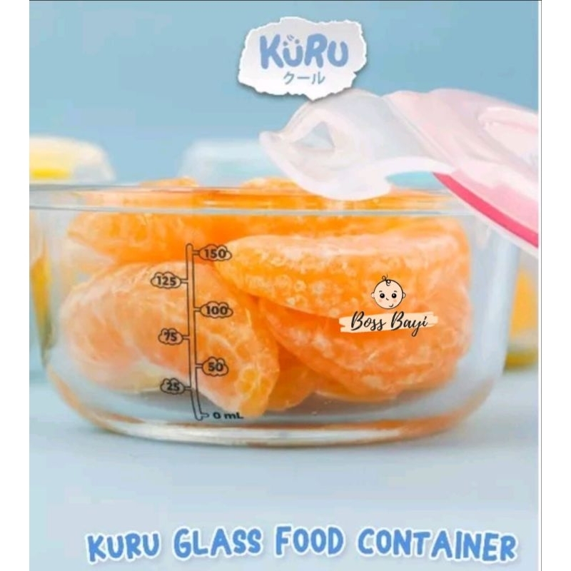 KURU Baby Glass Food Container | Wadah Kaca Tempat Makan MPASI GC2001