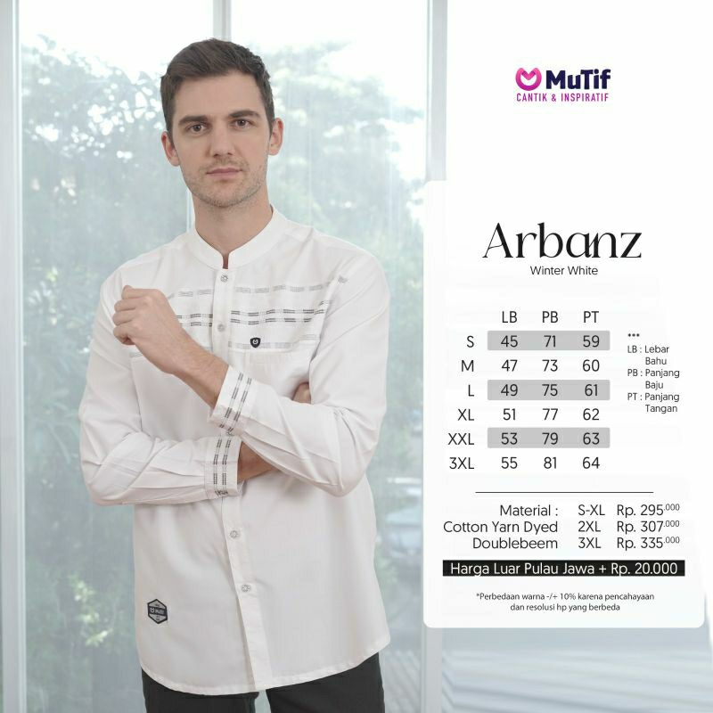 Mutif Sarimbit Arbanzania Winter White Mutif Man Arbanz Little Arbanzania Little Arbanz Baju Muslim Gamis Sarimbit Keluarga Family Series Terbaru Ori Lebaran 2023