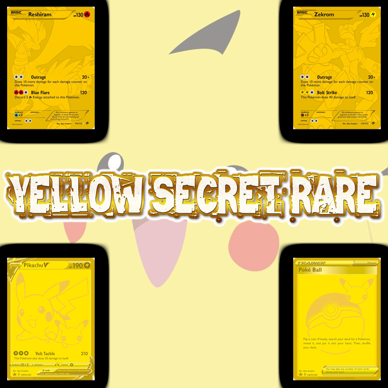 KARTU POKEMON TCG HOLOGRAM SPECIAL YELLOW SECRET RARE