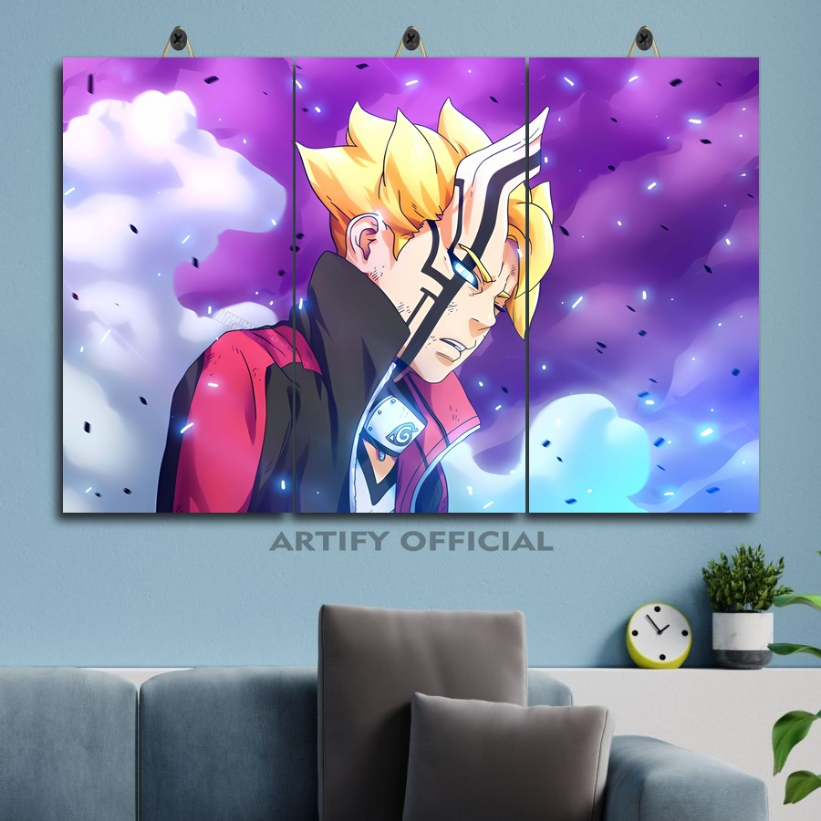 DEKORASI DINDING JUMBO ANIME FOTO BORUTO 45X30 MULTI PANEL | ARTIFY OFFICIAL| DEKORASI DINDING DAPUR