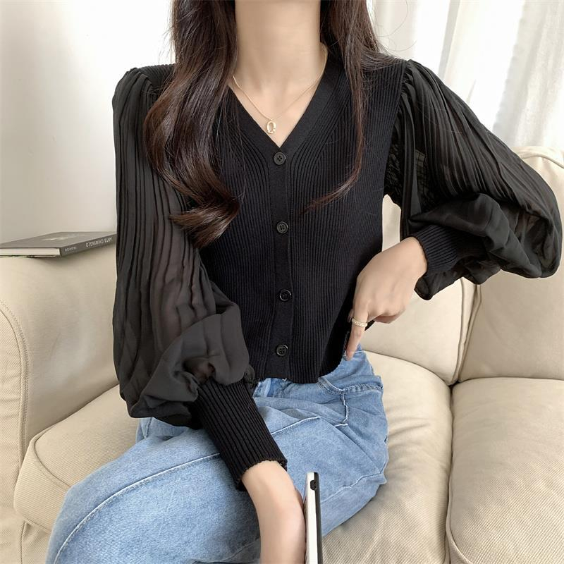 【 Bra Mall 】BJ-055 Joanne Pleated Sleeve Knit Blouse