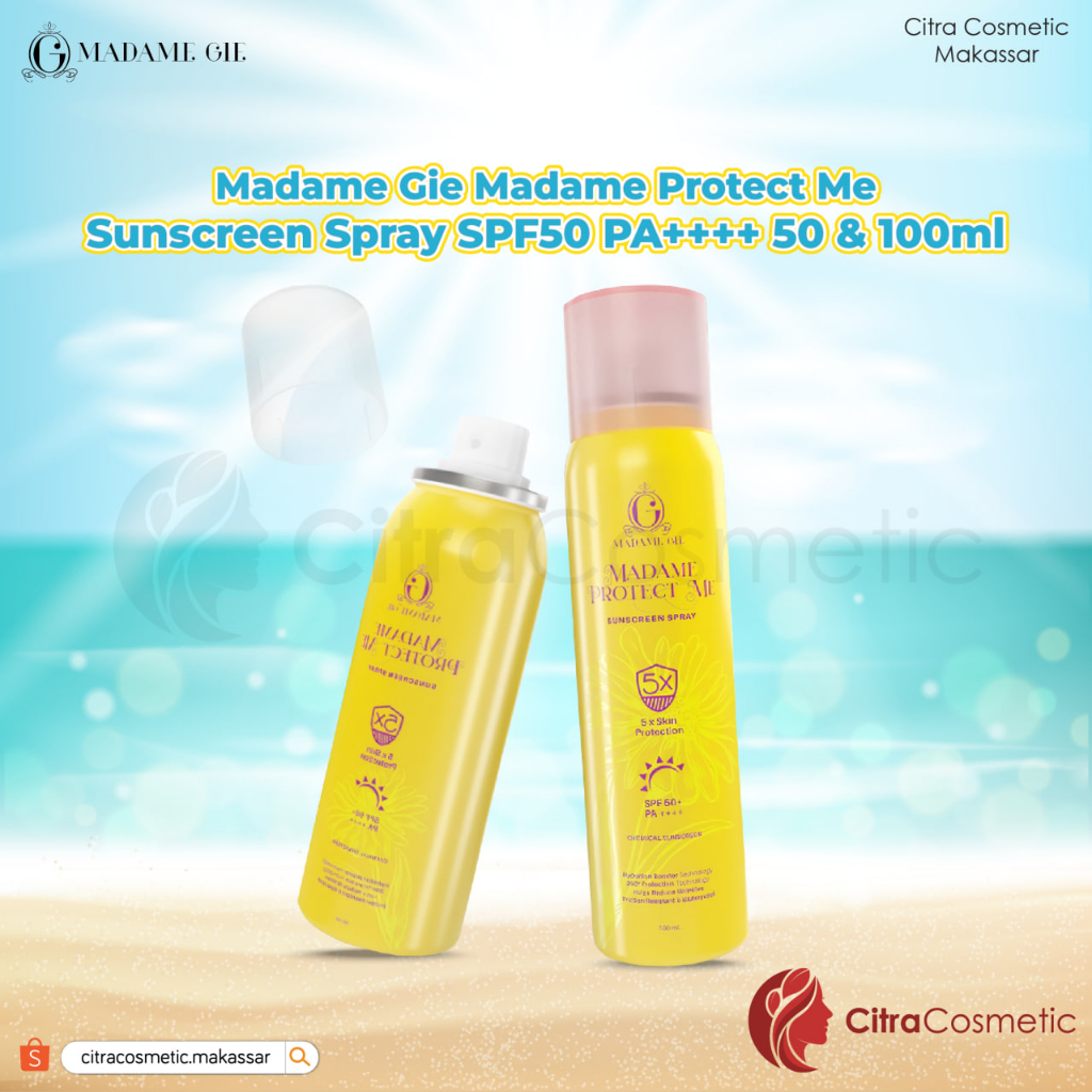 Madame Gie Protect Me Sunscreen Spray SPF 50 PA++++ Series | 50 Ml &amp; 100 Ml