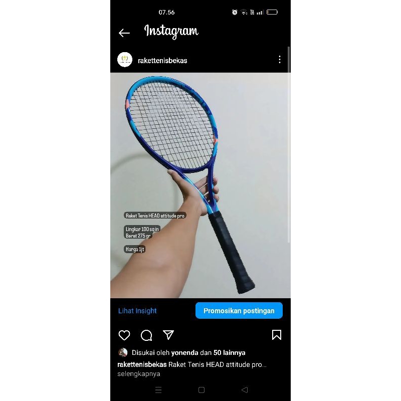 Raket Tenis HEAD attitude pro