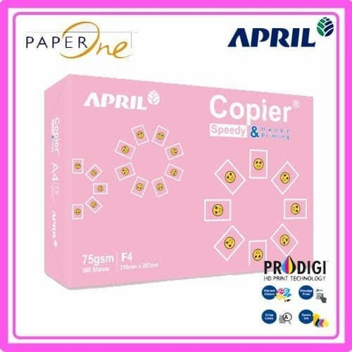 

Kertas Hvs F4 75 GSM April Paperone Group ( 1 Dus - 5 Rim )