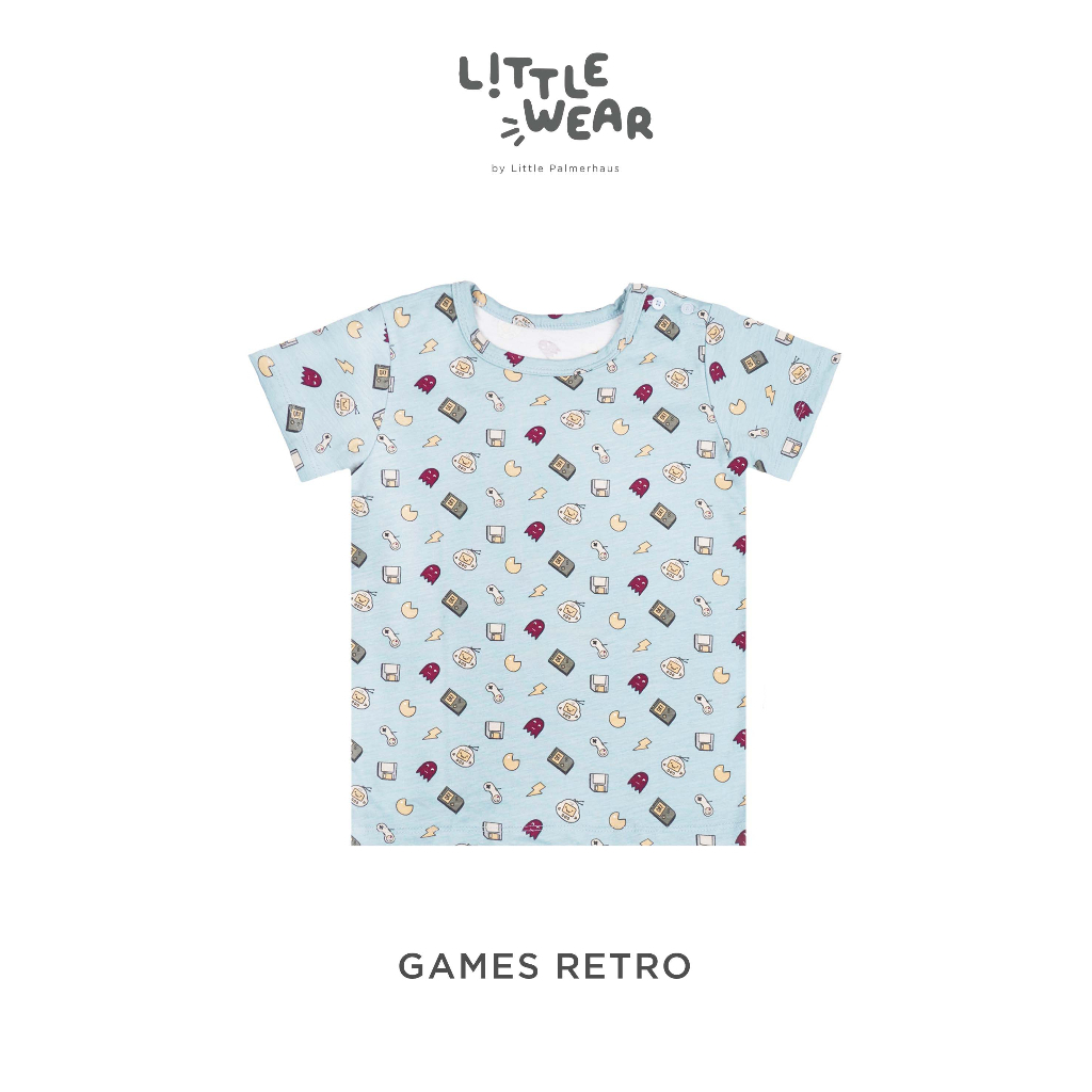 Little Wear 1-5Y Printed Tee Little Palmerhaus Tshirt Anak Unisex Motif Terbaru