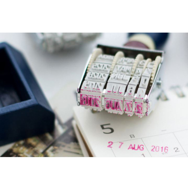 

YUH Retro date stamp vintage wooden aesthetic stempel tanggal bulan tahun kayu HB1392
