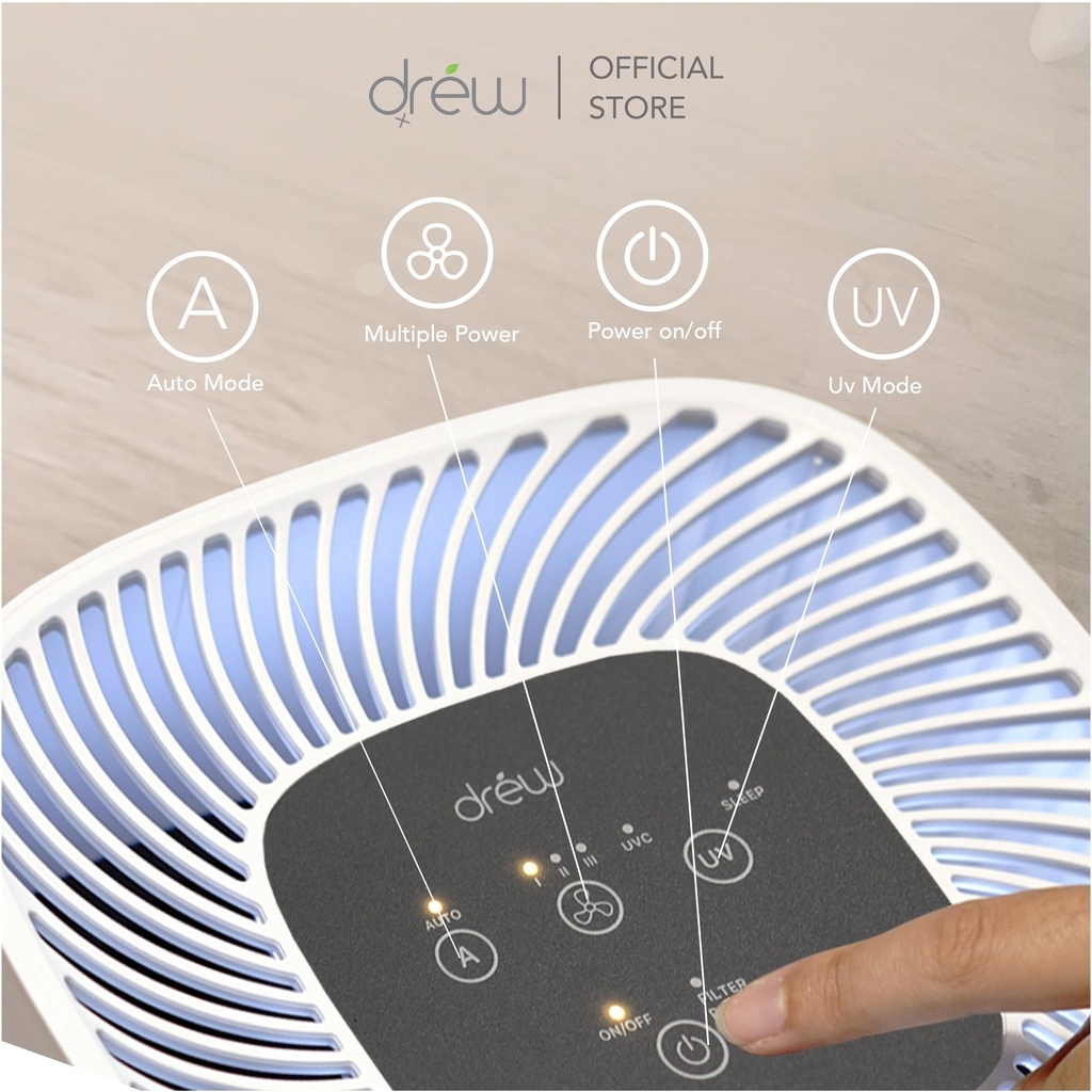 [PROMO] Drew Air Purifier Pure 3+ Pembersih Udara