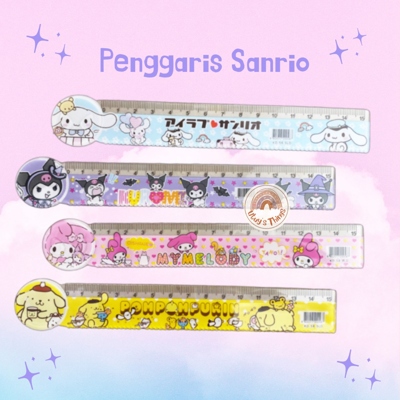

Penggaris 15 CM model kuromi, cinnamonroll, pompompurin dan melody murah dan lucu