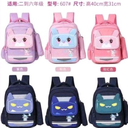 Tas Sekolah Anak Perempuan/Laki Laki Anti Air/New Tas Ransel Anak Sekolah Import TK &amp; SD/Tas Ransel Anak Fashion