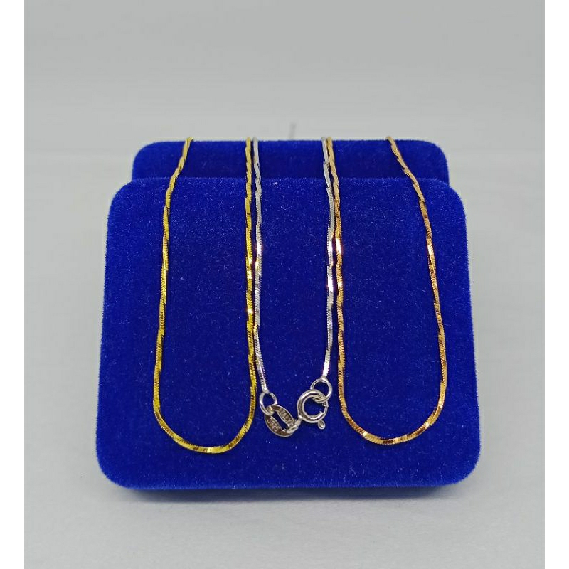 kalung rantai kasandra lilit+liontin love mp/perak asli silver 925 lapis emas/perhiasan fashion wanita terbaru