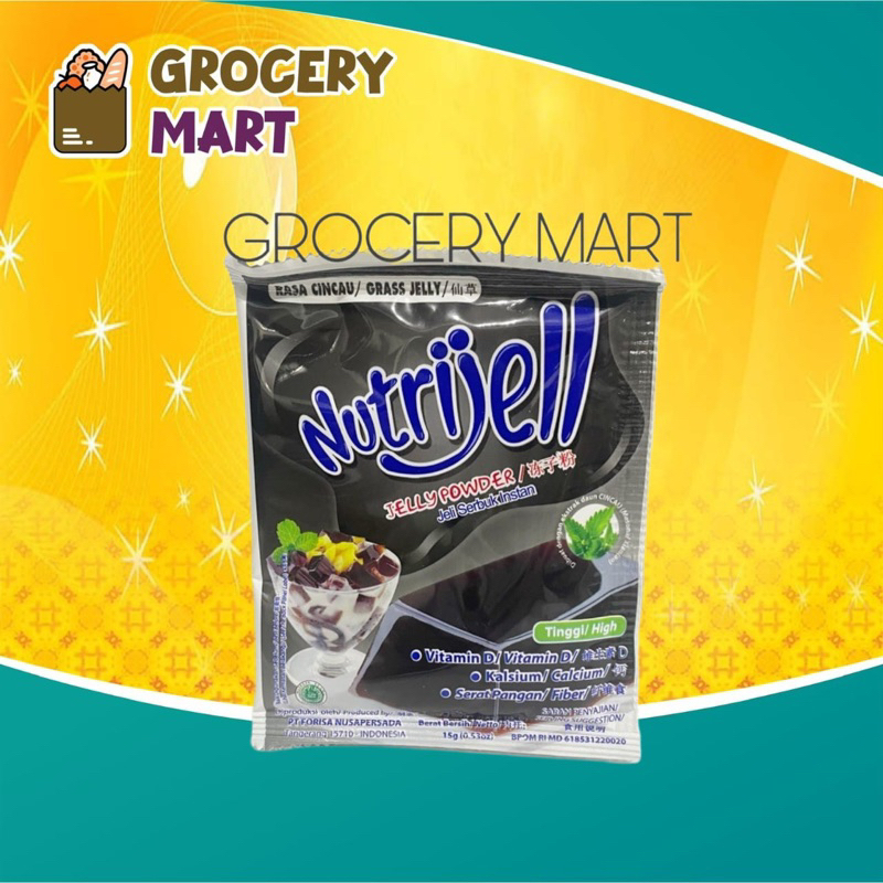 

Nutrijell Agar Agar Rasa CINCAU GRASS JELLY 1pc Powder Bubuk