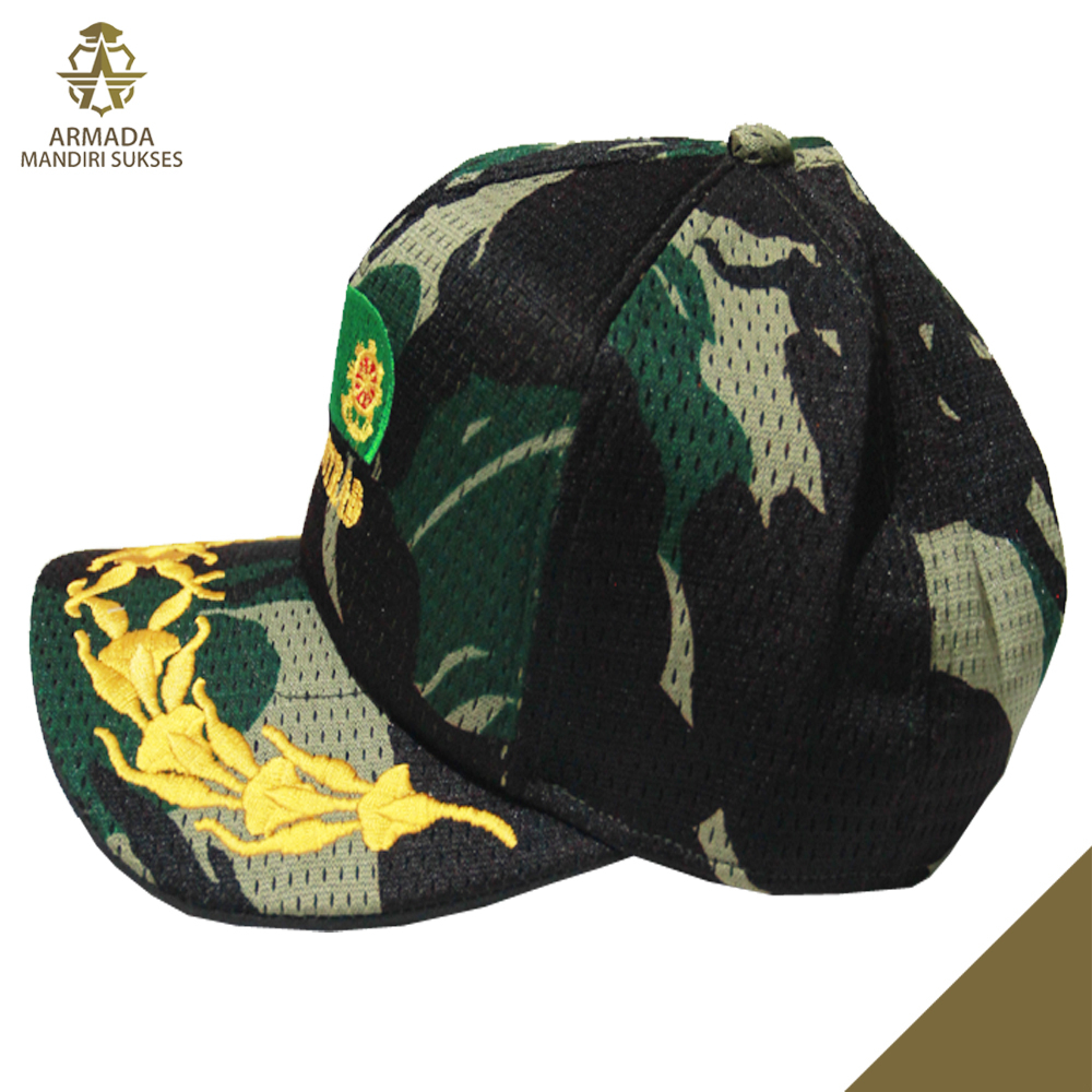 Topi Jaring Kostrad Loreng Padi Kapas - Topi Kostrad Loreng