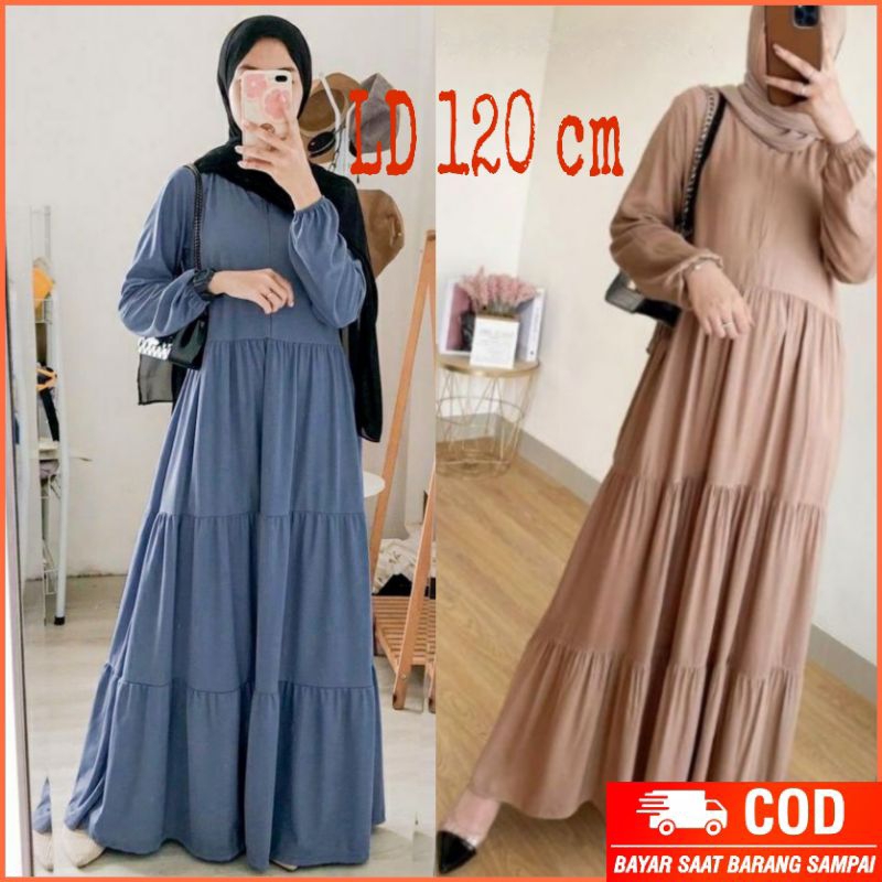 GAMIS RAYON POLOS | GAMIS SUSUN | GAMIS RAYON RAMPEL | GAMIS LD 120 CM | GAMIS CANTIK | GAMIS RAYON 