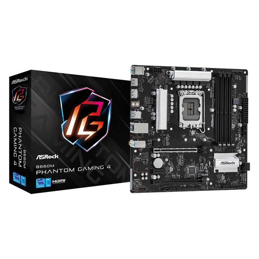 Mainboard ASRock B660M Phantom Gaming 4 - mATX LGA1700 Intel Gen12 dan gen 13