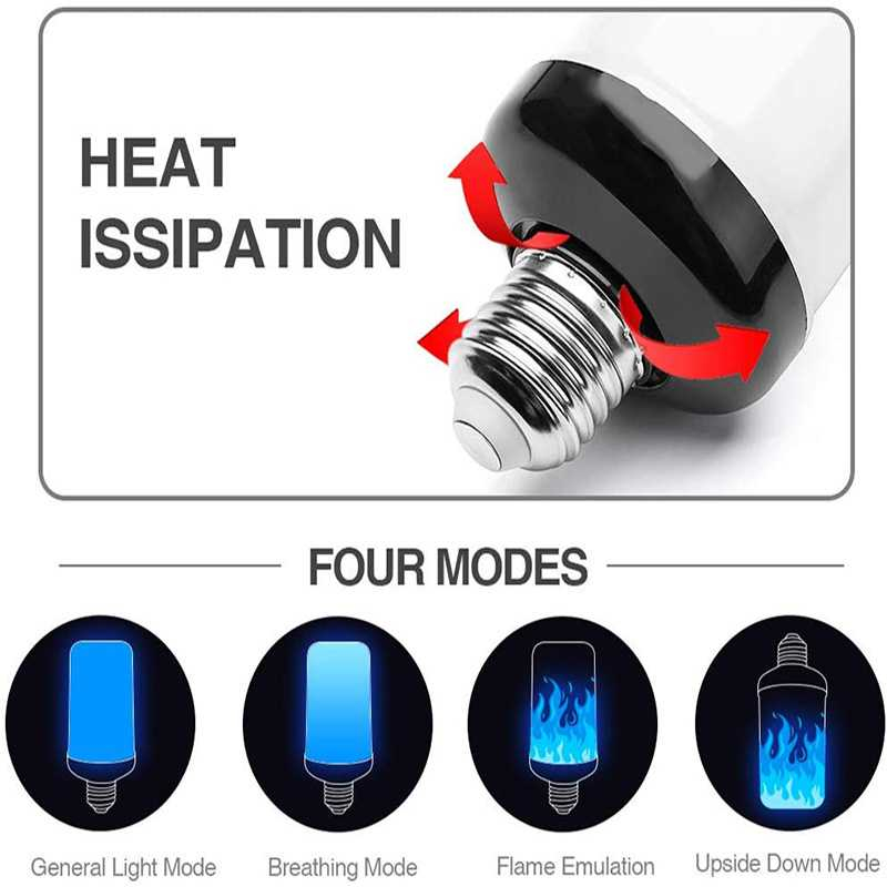 Lampu Bohlam LED Flickering Flame E27 Orange Light 3W Lampu Hias Desain Efek Api Port USB Komponen Berkualitas