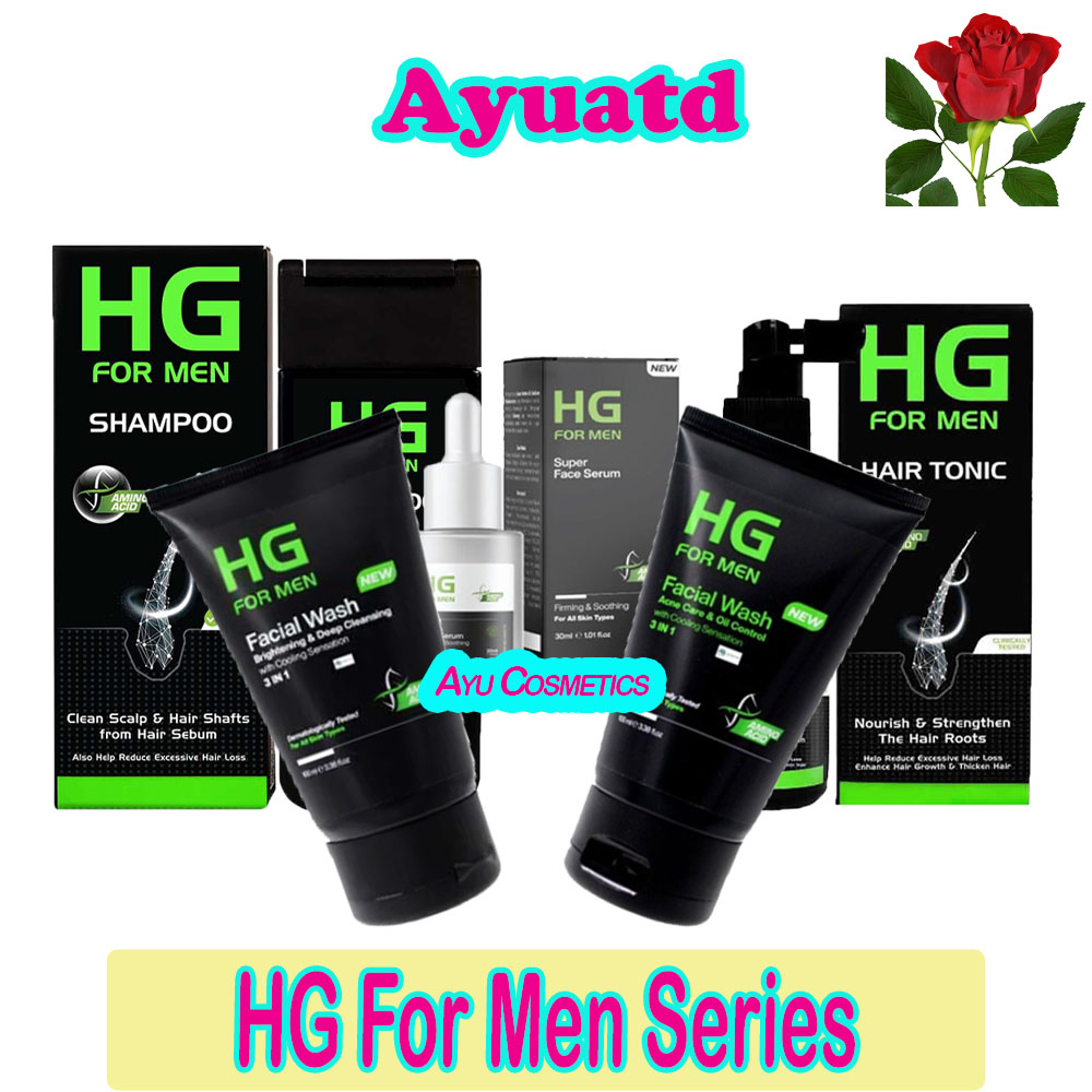 HG FOR MEN Perawatan Pria Shampo / Hair Tonic / Face Serum / Facial Foam