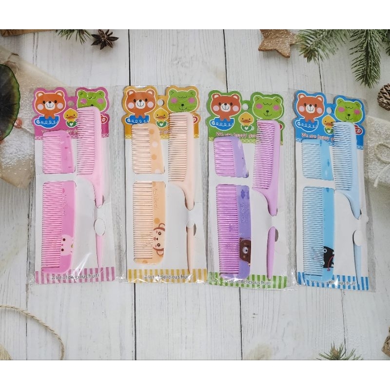 Sisir Mini Karakter  Lucu Set isi 2 / Sisir combo 2 in 1 / Sisir Karakter