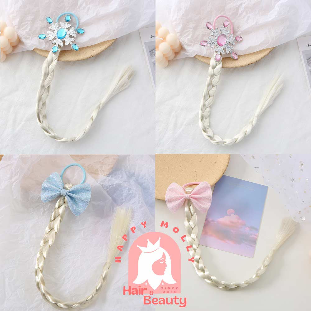 Jepit Rambut Palsu - Ikat Kepang Hiasan Anak Perempuan Korea - Frozen Ribbon W8196 ( Group )