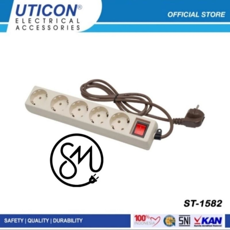 Stop Kontak Uticon ST-1582 5 Lubang cok sambung
