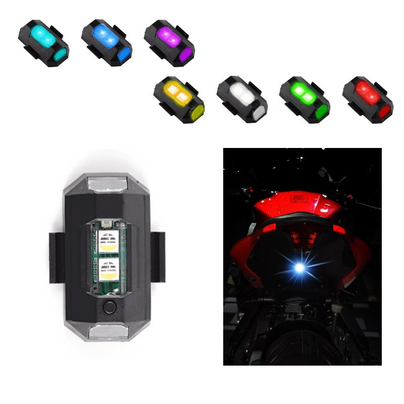 YGRETTE - 7COLORS LAMPU USB SEPEDA TAILIGHT WARNA WARNI 7 WARNA STROBE LIGHT STROBO SEPEDA MOTOR