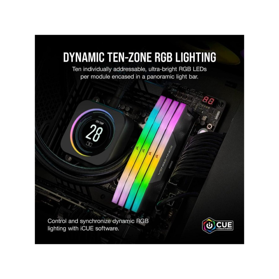 CORSAIR Vengeance RGB 32GB DDR5 6000 CMH32GX5M2E6000C36