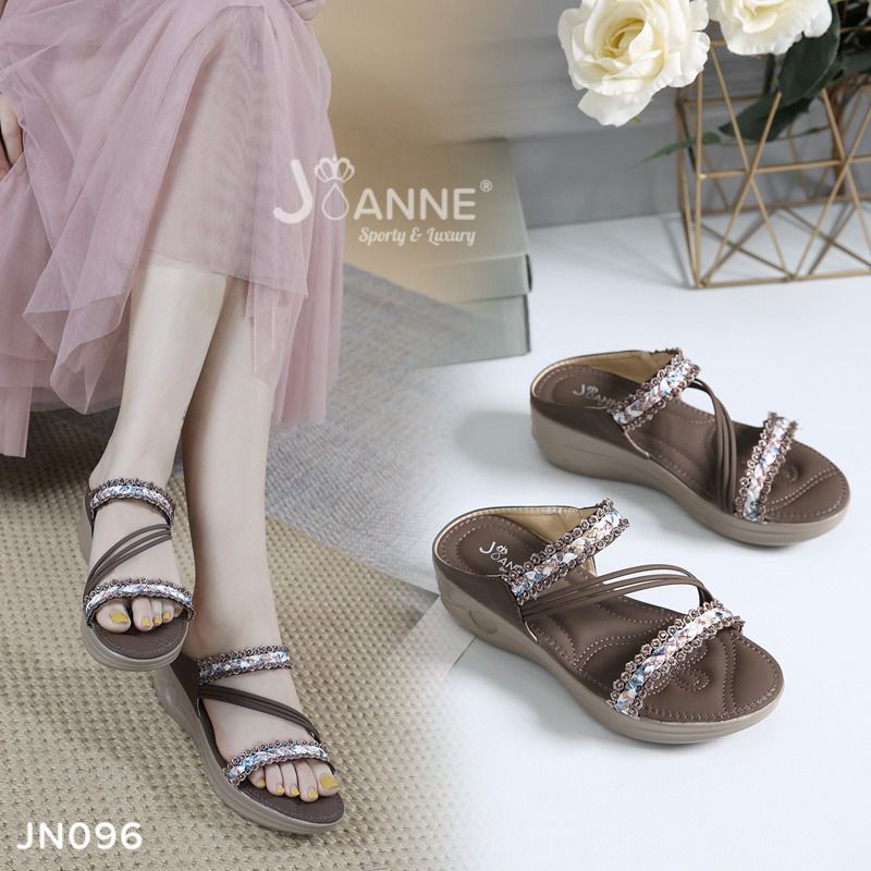 JOANNE Wedges Sandals Double Straps #JN096 ORIGINAL