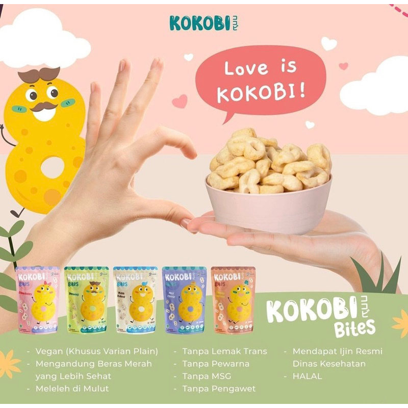 Abe Food Kokobi Bites 30gr - Cemilan Anak - Makanan anak