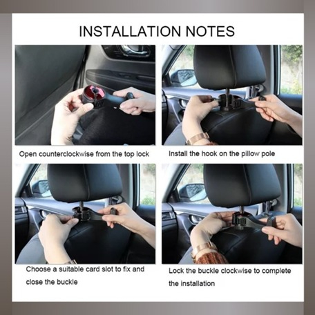 Car Hook Hanger Gantungan Barang Kursi Mobil Holder Handphone Headrest Headrest HP Hape Gantung Hook Belakang Jok