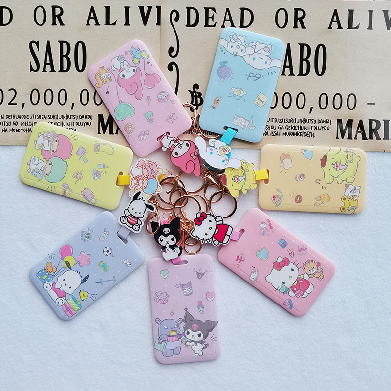 Lanyard ID Card Tali Gantungan Kartu Card Holder Name Tag Karakter Pikachu Sailoor moon Snoopy Cinnamoroll Shellie May Pochacco Pooh Sumikko  Donald Chip &amp; Dale Lotso Stitch My Melody Little Twin Star