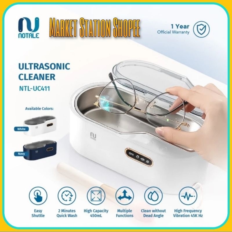 Notale Pembersih Kacamata dan Perhiasan Ultrasonic Cleaner