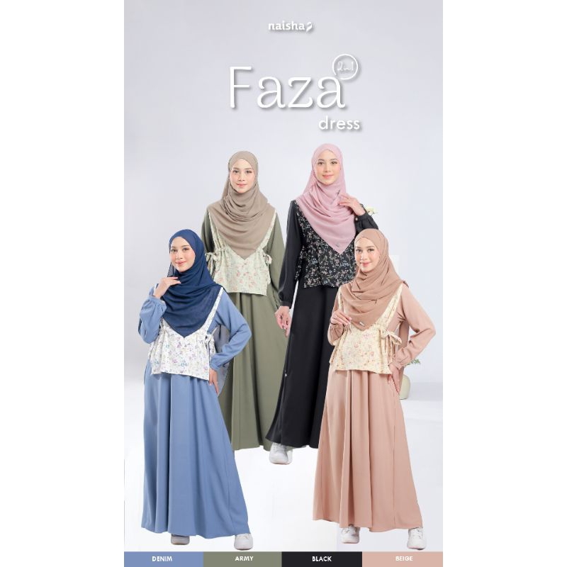 gamis 2in 1 dengan vest floral