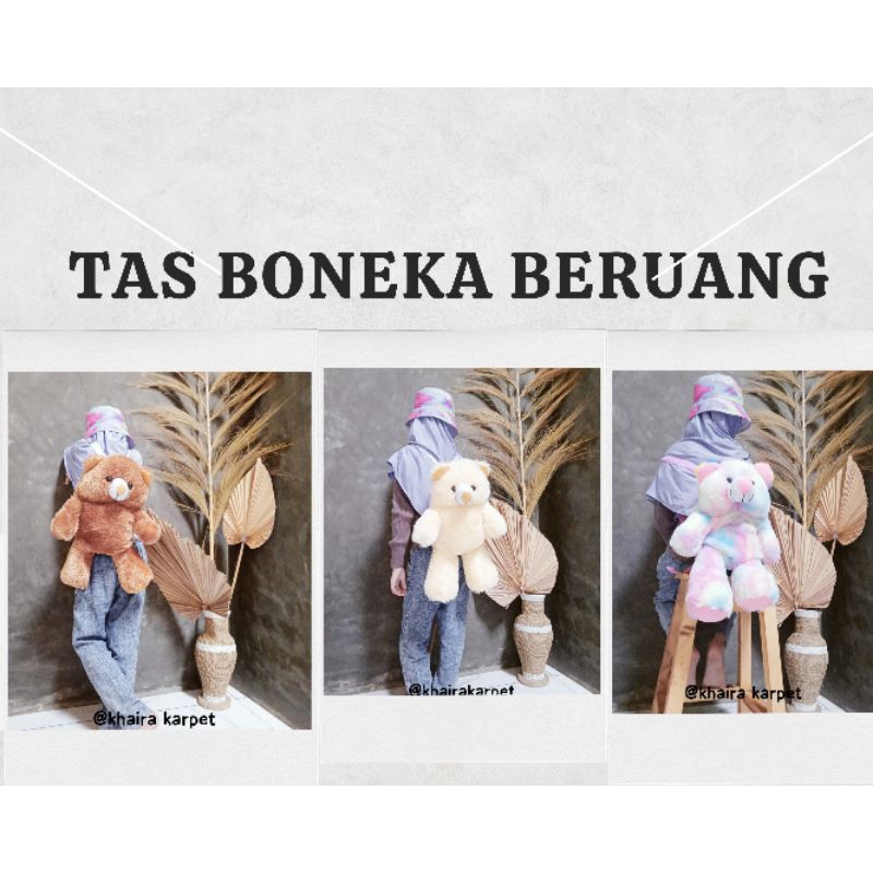 Tas Ransel Boneka Beruang Tas Ransel Bulu Murah
