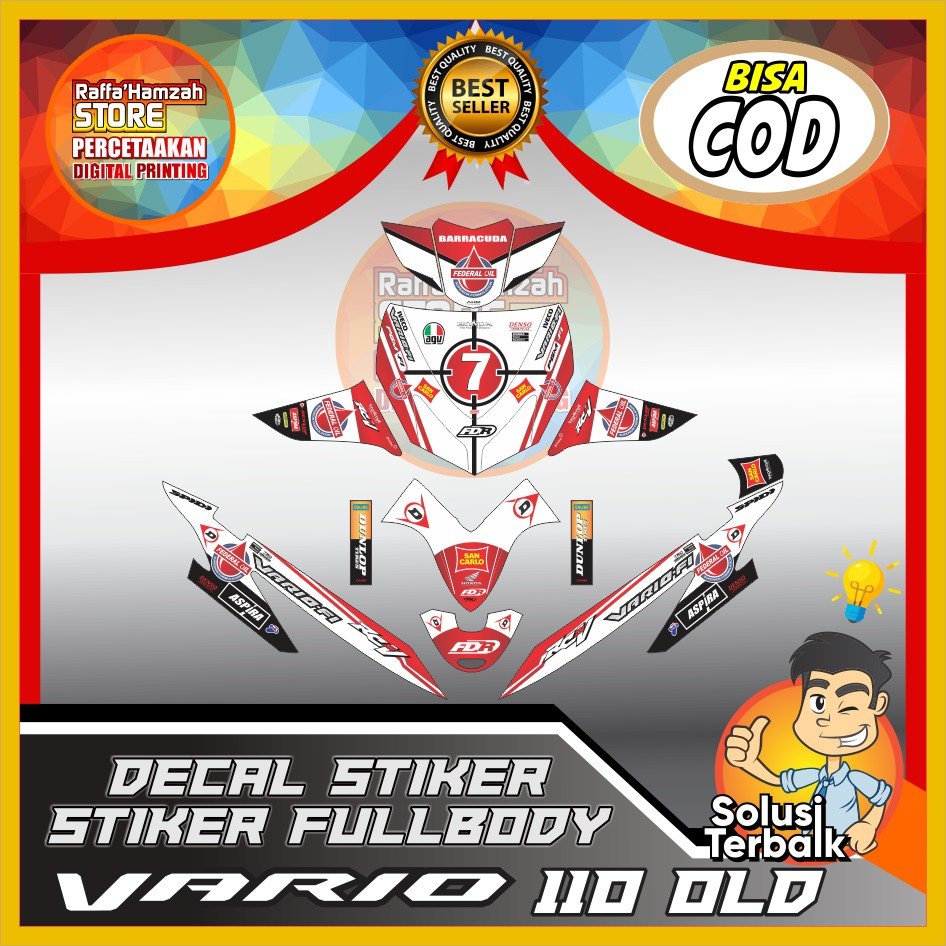Decal Stiker Fullbody Vario 110 CW Karbu 2006 2007 2008 2009 Sticker Bisa Cod
