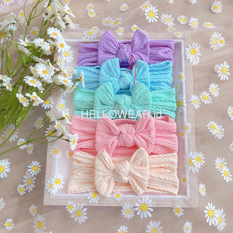 Big Bow Bandana bayi headband jumbo premium import pita anak perempuan Bandana Kupu Kupu Bayi Perempuan Import Baby Girl Headband Bando Aksesoris Rambut newborn Ikat Rambut Anak Bando Anak Bando Baby