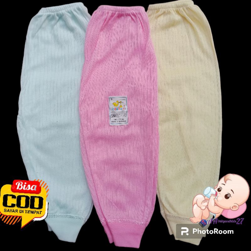 6PC CONOCO Celana Panjang Bayi Model Polos Salur Dasara Warna Ukuran 0-6Bulan SNI Murah Nyaman Berkualitas