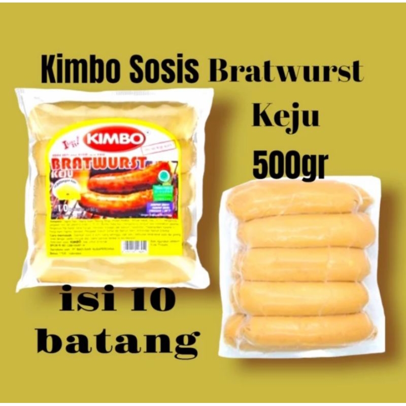 

Kimbo Sosis Mini Bratwurst Keju 10s 500gr