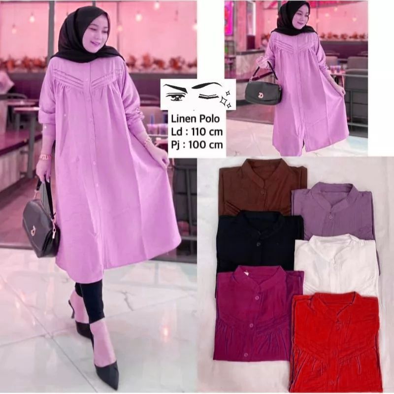 LONG DRES TUNIC POLO LINE JUMBO XXL //ÀTASAN  POLO LINE MUSLIM