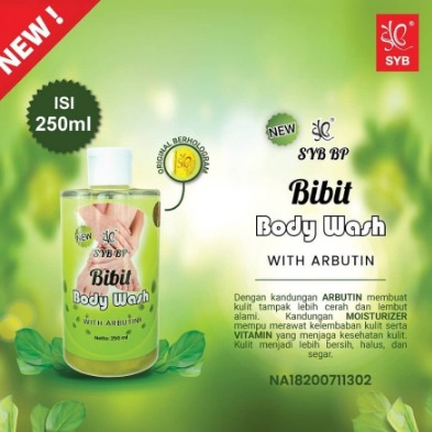 DHIOSHOPI - SYB BODY WASH SHOWER GEL WITH ARBUTIN BIBIT BODY WASH 250ML BPOM