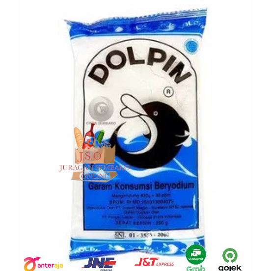 (JSO) Garam DOLPIN 250GR / Garam Dolphin Konsumsi / Garam Dapur