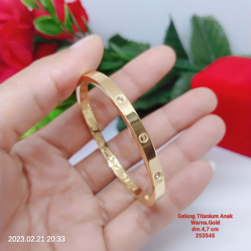 Gelang Tangan Anak Titanium Premium Anti Karat Tidak Mudah Luntur Terlaris Termurah