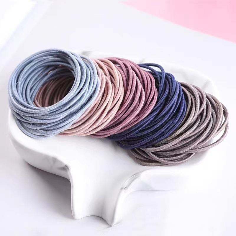 DOMMO - D6051 Ikat Rambut Karet Polos Elastis Gaya Korea  F705 / Karet Gelang / Kuciran Rambut / Karet Rambut Polos / Karet Rambut Simple