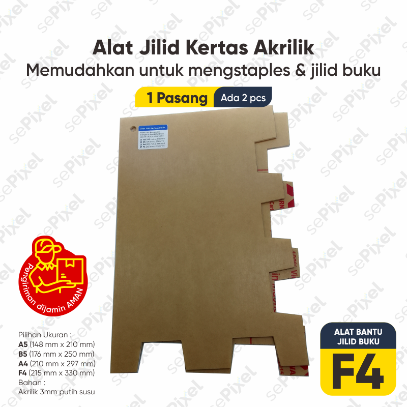 Alat Jilid Kertas Akrilik memudahkan jilid buku F4 A4 B5 A5